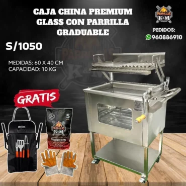 Caja China Premium Glass con Parrilla Graduable